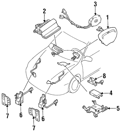 Air Bag Components for 1997 Ford Escort #0