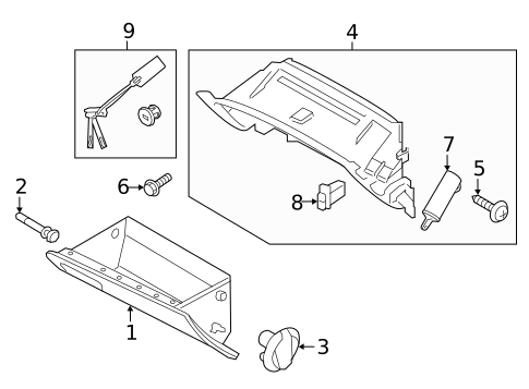 Glove Box for 2006 Kia Rio5 #1