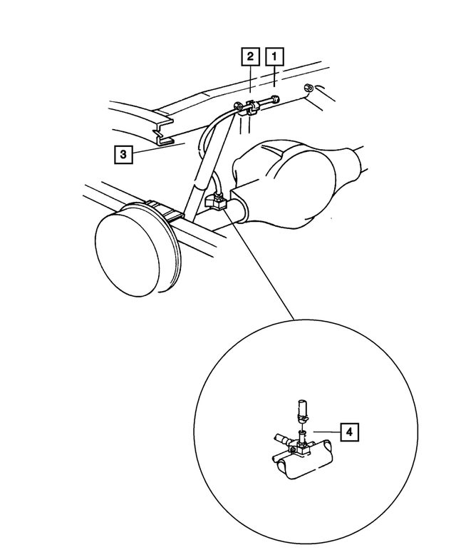 52067972AD - Rear Axle: Axle Vent Hose for Mopar Image