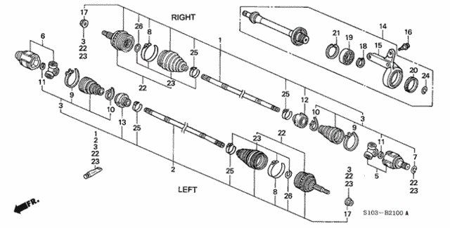Driveshaft - Half Shaft (1) for 1997 Honda CR-V #0