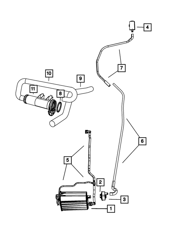 55080023AA - : Nvld To Filter Hose for Mopar Image