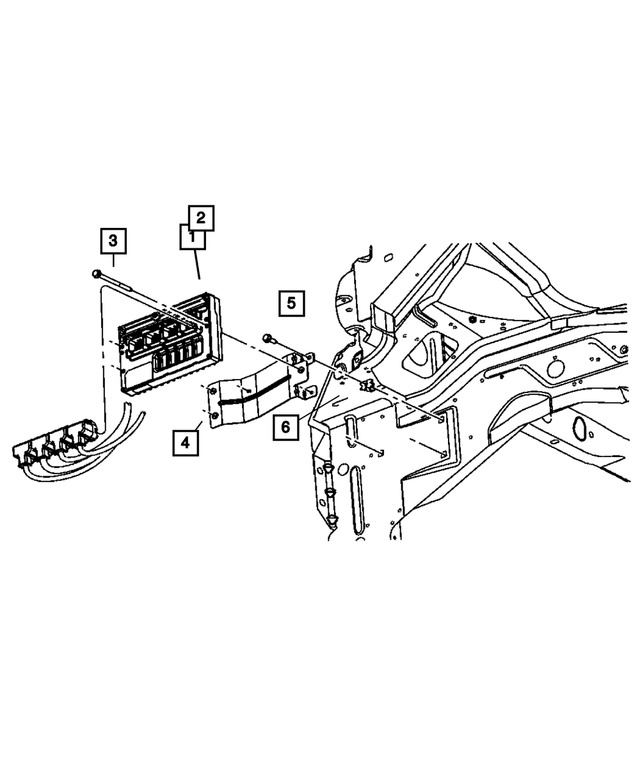 4727084AA - Electrical: Powertrain Control Module Bracket for Mopar Image image