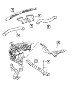 68049186AB - Air Conditioners and Heaters: Instrument Panel Duct for Mopar Image