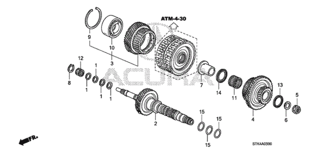AT Mainshaft for 2008 Acura RDX #0