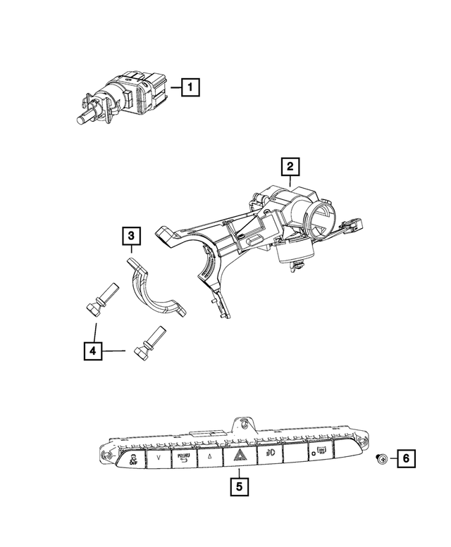 68201732AA - Electrical: Ignition Switch Bracket for Mopar Image