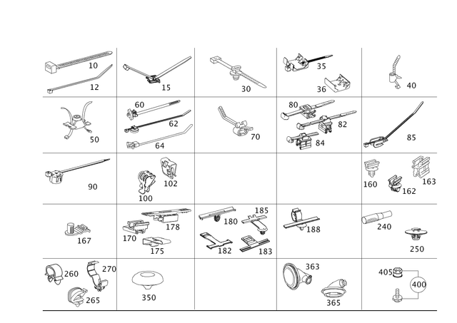 9959006 - Electrical Equipment and Instruments: Cable Tie for Mercedes-Benz Image