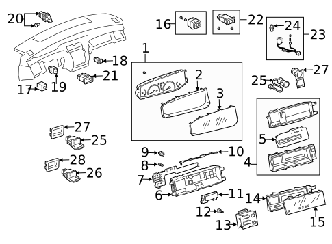 Instruments & Gauges for 2003 Toyota Avalon #0