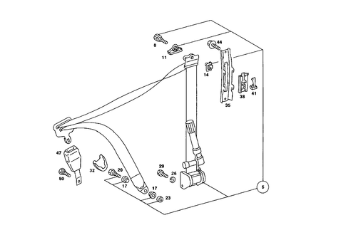 Front Seat Safety Belt for 1985 Mercedes-Benz 380SE #0