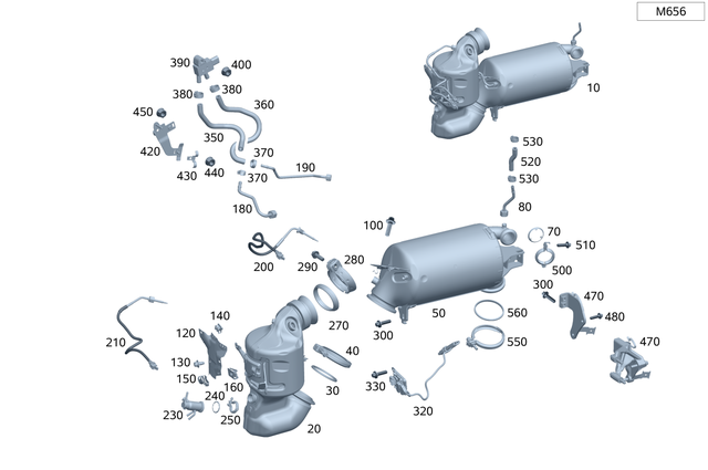 6541402201 - Exhaust System: Diesel Particulate Filter for Mercedes-Benz: 350SD Image