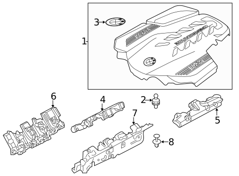 Engine Appearance Cover for 2022 BMW X6 #0