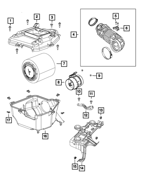 Air Cleaner for 2014 Jeep Patriot #1