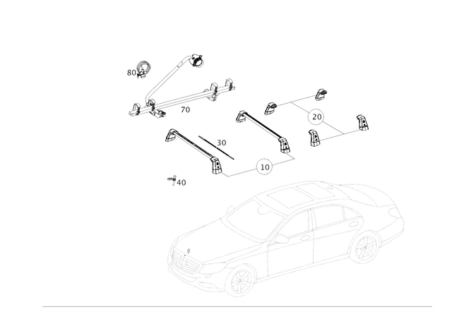 2229820009 - Roof Carrier Systems: Cover Cap for Mercedes-Benz Image
