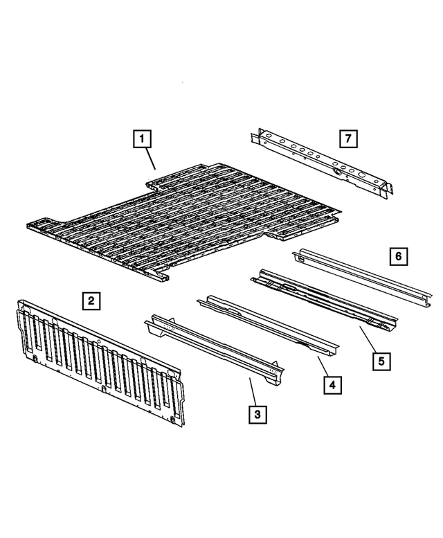 55112120AA - Body Sheet Metal Except Doors: Front Floor Crossmember for Mopar Image