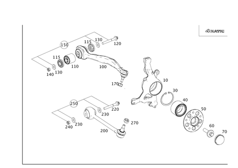 4MATIC&reg; Steering Knuckle and Transverse Control Arm for 2011 Mercedes-Benz C300 #0