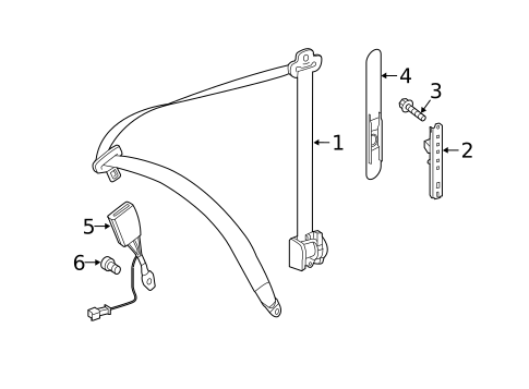 Seat Belt for 2009 Mercedes-Benz G 55 AMG&reg; #0