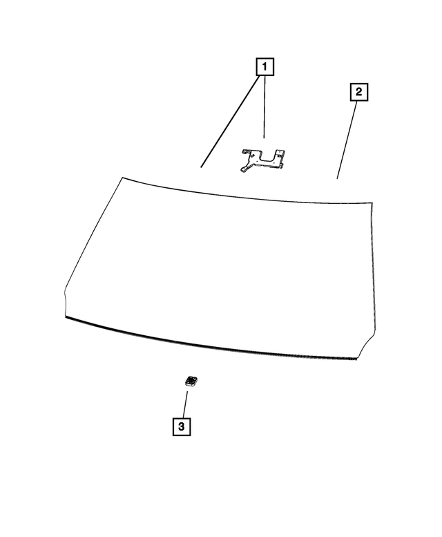 68505966AA - Glass: Windshield for Ram: 1500 Classic Image