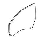 C2Z28397 - : Door Glass for Jaguar: XF, XFR, XFR-S Image