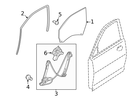 Glass - Front Door for 2015 Jaguar XFR #0