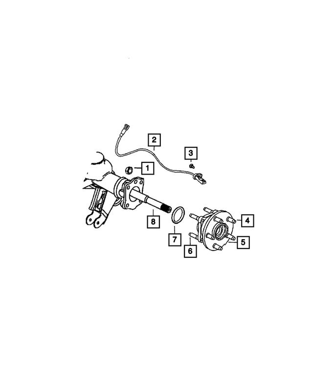 6101688 - Rear Axle; Dana 226 MM; Differential and Drive Line: Hex Lock Nut, Mounting for Mopar Image