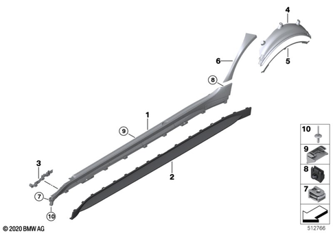 Cover Door Sill / Wheel Arch for 2019 BMW M3 Competition #0
