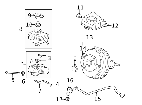 Master Cylinder - Components On Dash Panel for 2013 Audi allroad #1