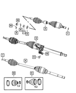 5189156AA - Front Wheel Drive; Differential and Drive Line: Half Shaft Circlip for Dodge: Caliber | Jeep: Compass, Patriot Image