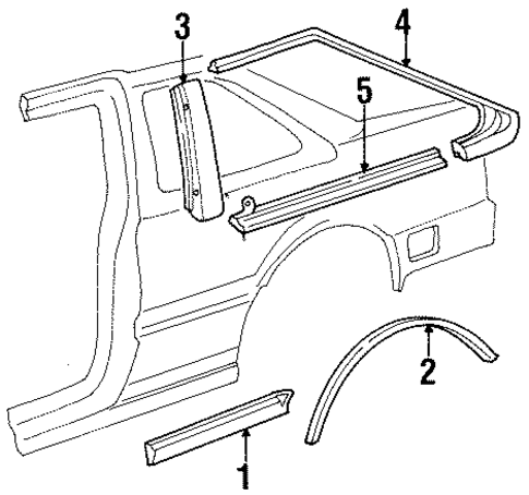 Exterior Trim - Quarter Panel for 1989 Honda Accord #1