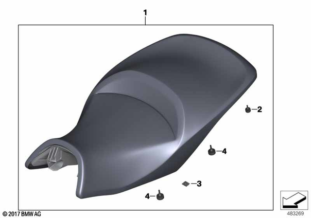 52538551590 - Ergonomics &amp; Comfort: Seat Bench, Extra High for BMW-Motorrad Image