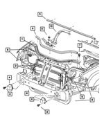 55394777AB - Cooling: Hood To Plenum Seal for Jeep: Commander, Grand Cherokee Image