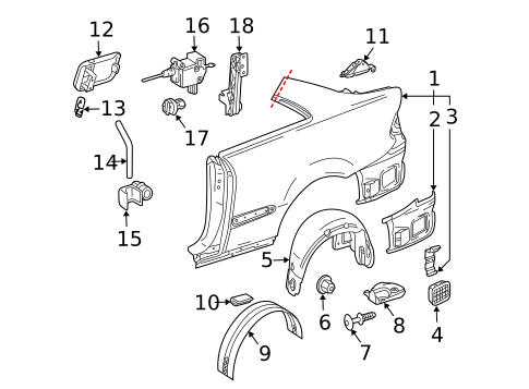 Quarter Panel & Components for 2005 Mercedes-Benz CLK55 AMG #0