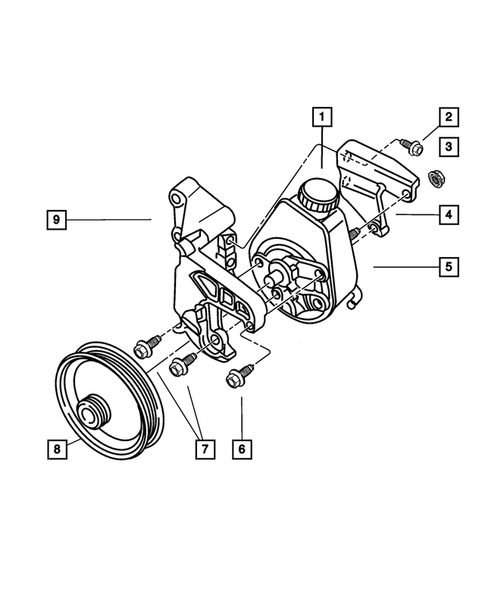 Power Steering Pump for 2001 Dodge Ram 2500 #0