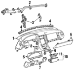 554015001003 - Body: Instrument Panel for Lexus: LS400 Image