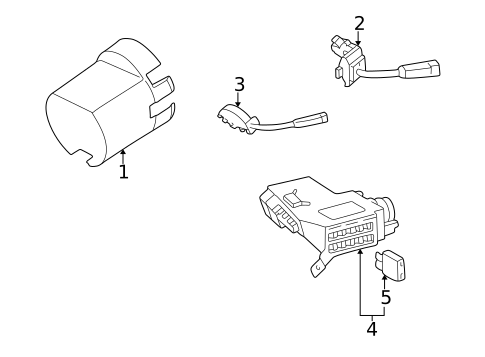 Shroud, Switches & Levers for 2002 Mercedes-Benz CLK430 #0