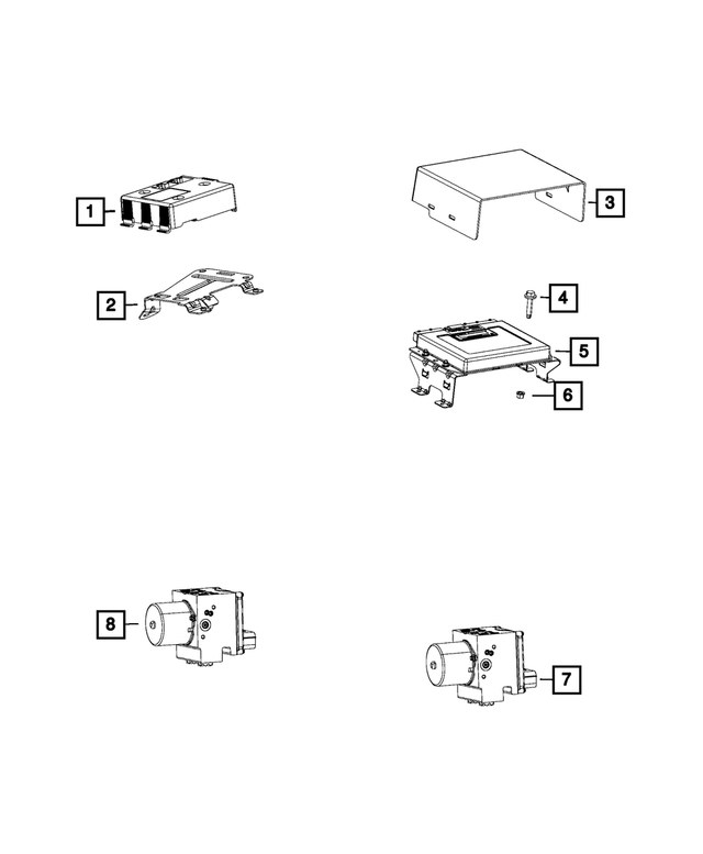 68160146AA - Electrical: Module Bracket for Mopar Image image