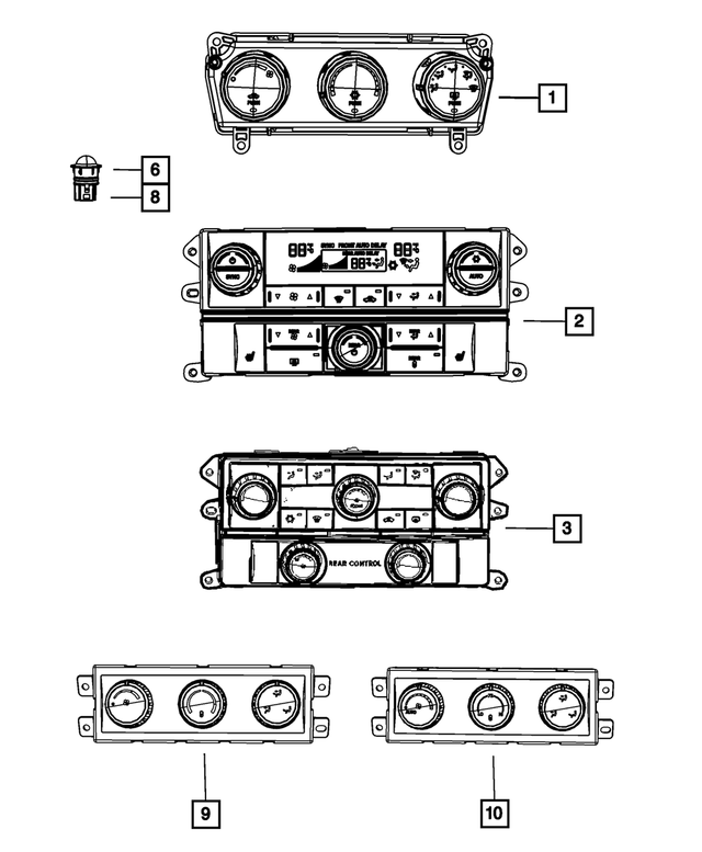 55111946AD - : A/C And Heater Control for Mopar Image