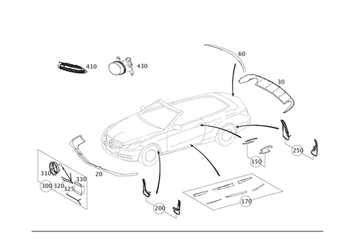 Outside Attachment Parts for 2016 Mercedes-Benz E550 #0