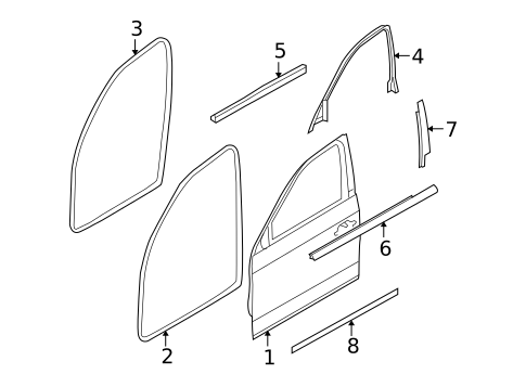Exterior Trim - Front Door for 2010 BMW 335i #0
