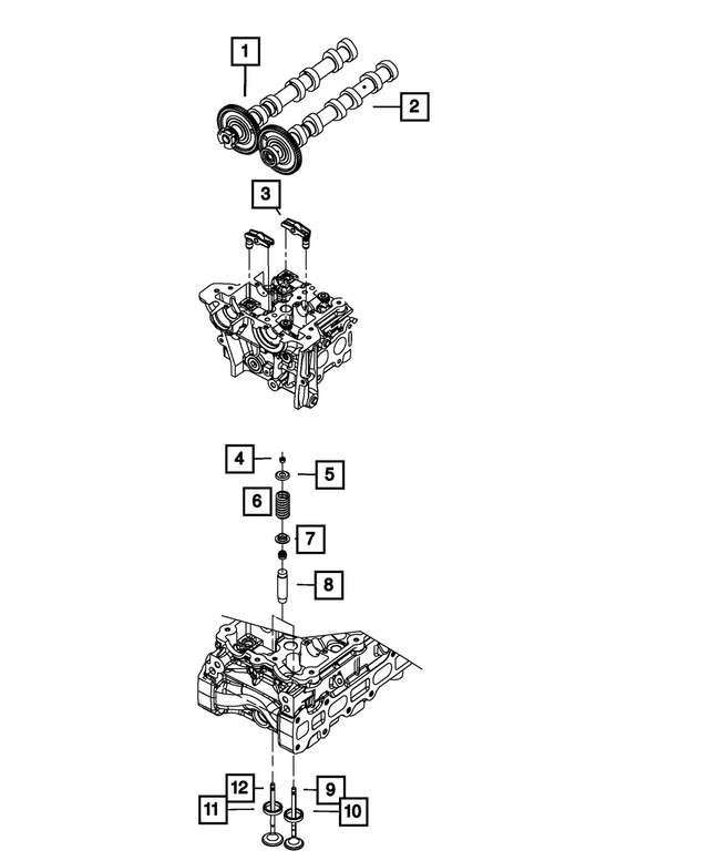 68490084AA - 3.0L Turbo Diesel; Engine: Exhaust Camshaft, Right Side for Mopar Image