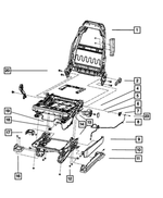 68088755AB - Interior Trim: Front Seat Back Frame, Left for Mopar Image