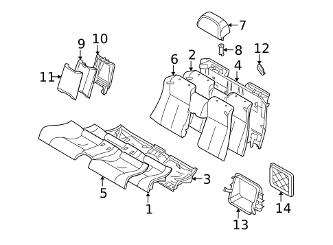 Rear Seat Components for 2006 BMW M6 #0
