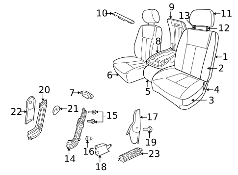 Front Seat Components for 2008 Mitsubishi Raider #0