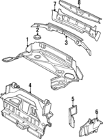 8G0813615A - Body: Package Tray for Audi: Cabriolet Image