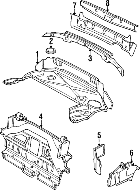 Rear Body for 1995 Audi Cabriolet #0