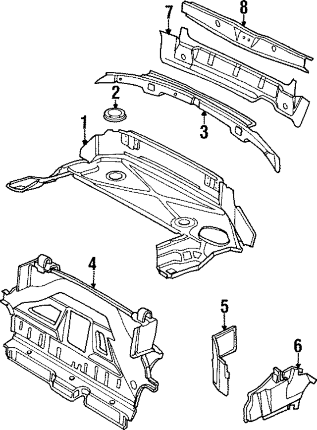 8G0813615A - Body: Package Tray for Audi Image