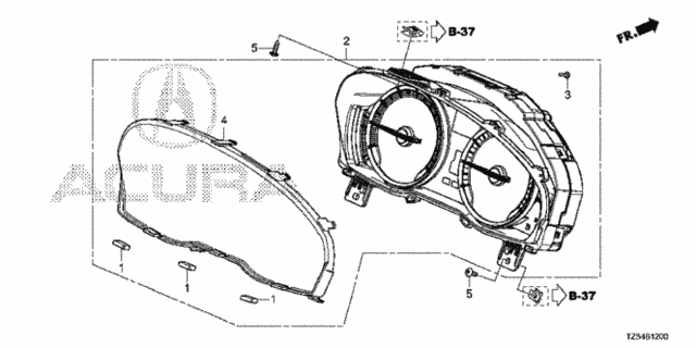 Meter (Denso) for 2014 Acura MDX #0