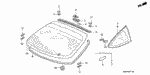 73225S6M000 - Body/Air Conditioning: SPACER, RR. WINDSHIELD for Acura Image