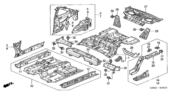 Inner Panel for 2003 Acura CL #0