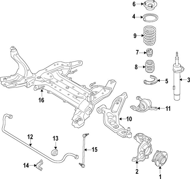31336882852 - Suspension: Coil Spring for BMW Image
