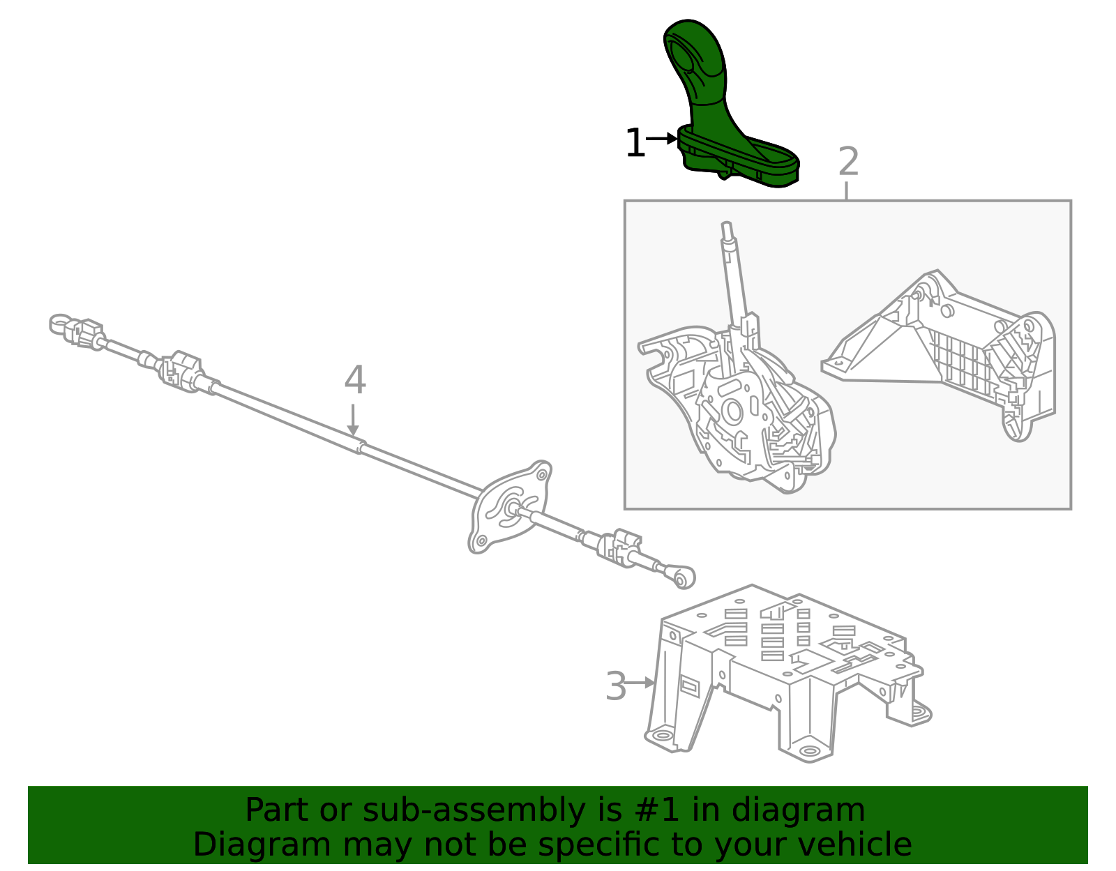 2016-2018 Buick Envision Jet Black Automatic Transmission Shift