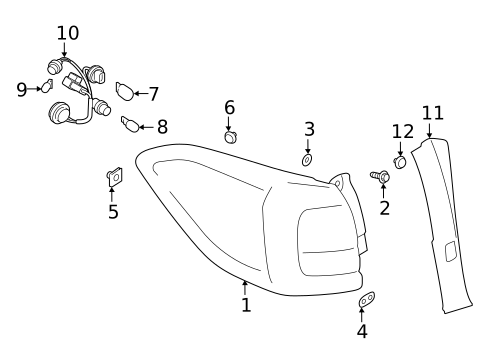 Tail Lamps for 2019 Subaru Ascent #0